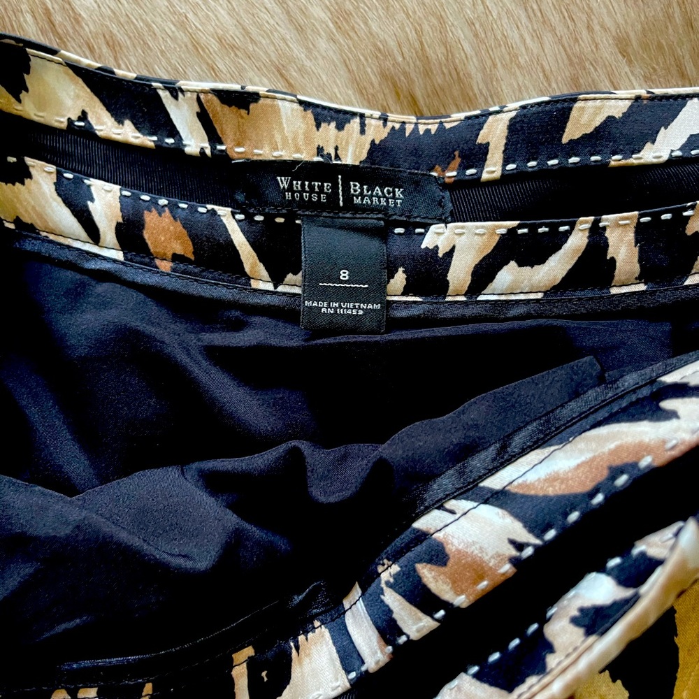 White House Black Market Leopard Print Skirt Size8 - Picture 3 of 3
